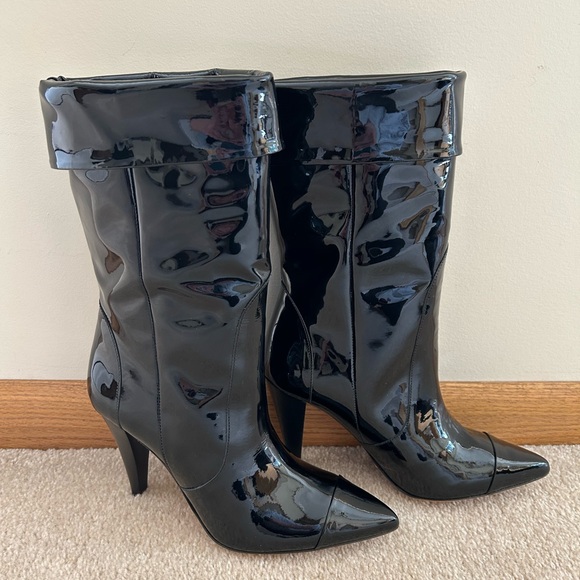 NIB IRO Paris Ully Patent-Leather High Heel Boots in Black - FR 40 / US 8.5 - Picture 9 of 16